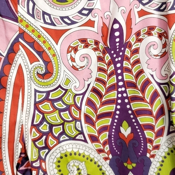 Lafayette 148 New York bright paisley print cropped pants - Picture 5 of 12